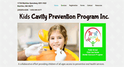 Desktop Screenshot of kidscavitypreventionprogram.com
